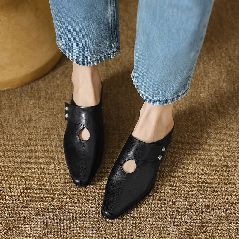 Olga | Mules em Couro Verdadeiro