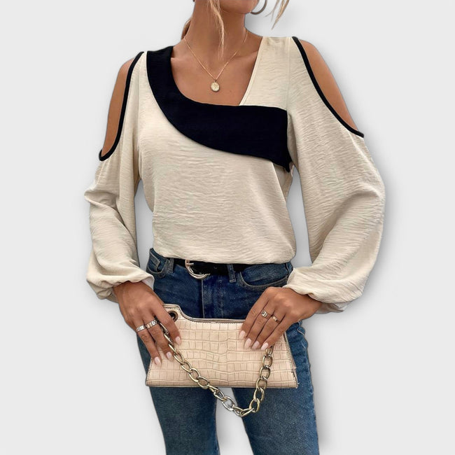 Blusa com decote quadrado feminino