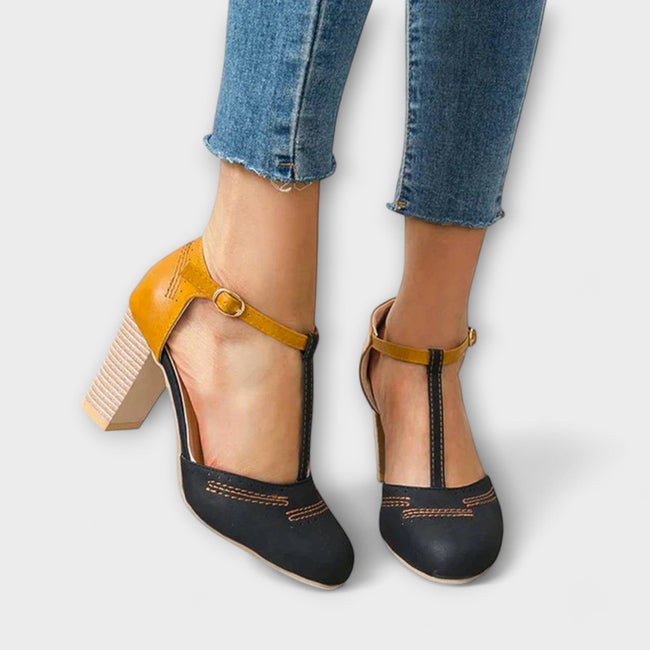 Noemi – Sapatos de salto com tira em T