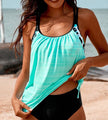 Tankini Feminino Aurora – Maiô de Banho Biquíni com Top Larguinho Ajustável
