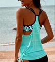 Tankini Feminino Aurora – Maiô de Banho Biquíni com Top Larguinho Ajustável