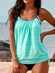 Tankini Feminino Aurora – Maiô de Banho Biquíni com Top Larguinho Ajustável