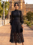 Constança | Vestido Midi Rendado para Cerimónia