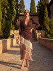 Carolina | Vestido Midi com Franjas em Camadas