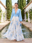 Gabriela | Vestido Maxi Floral com Decote em V