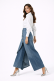 Saia-Calça Leonor Denim Assimétrica