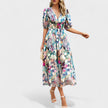 Vestido Midi Floral Elegante feminino