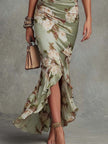 Soraia | Vestido Midi Floral com Saia Assimétrica