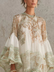 Susana | Vestido mini com mangas em folho