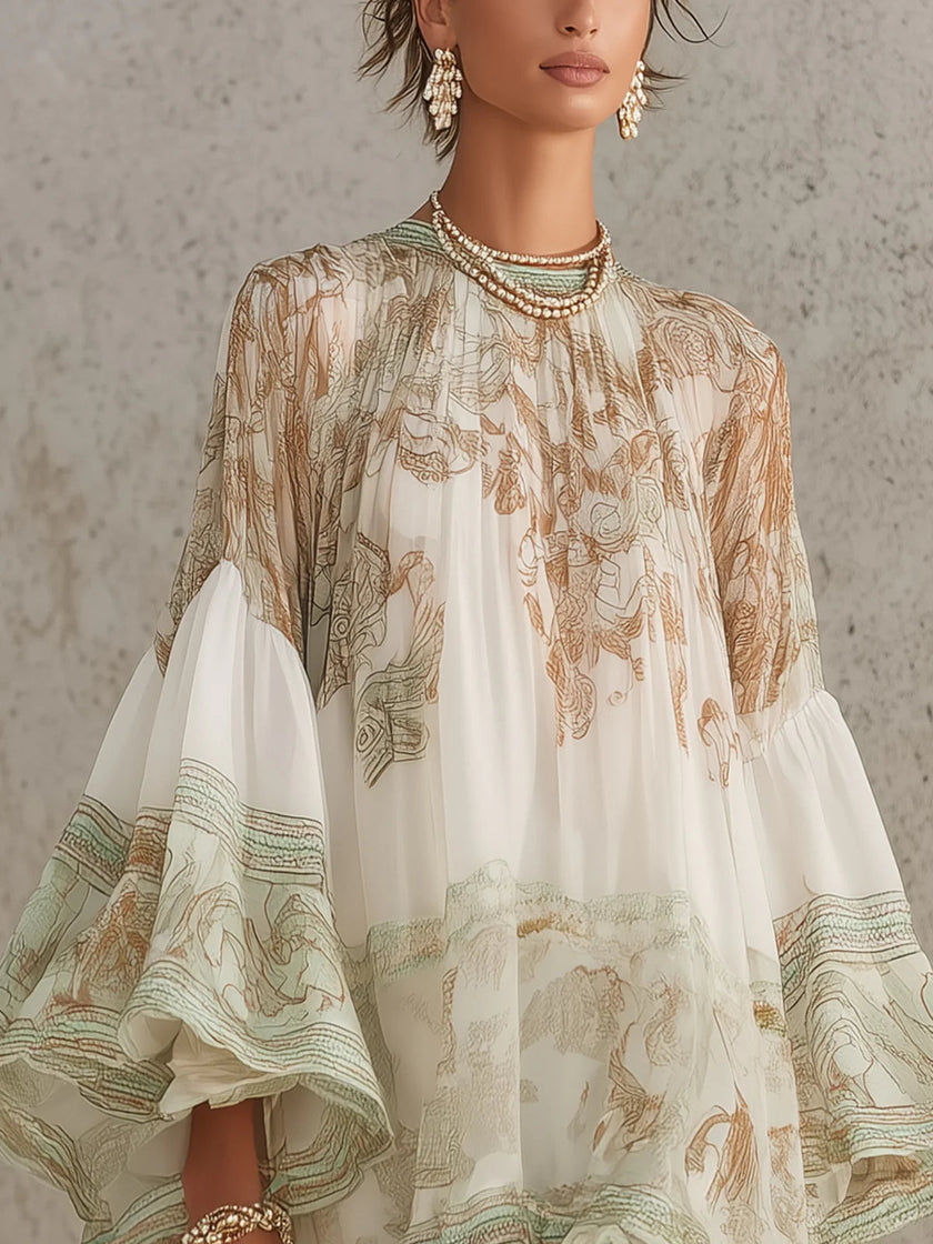 Susana | Vestido mini com mangas em folho