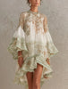 Susana | Vestido mini com mangas em folho
