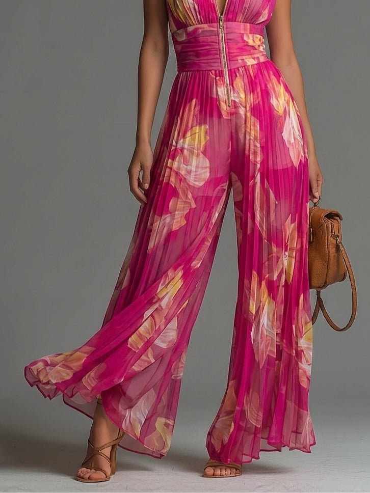 Isadora – Macacão Floral Fluido