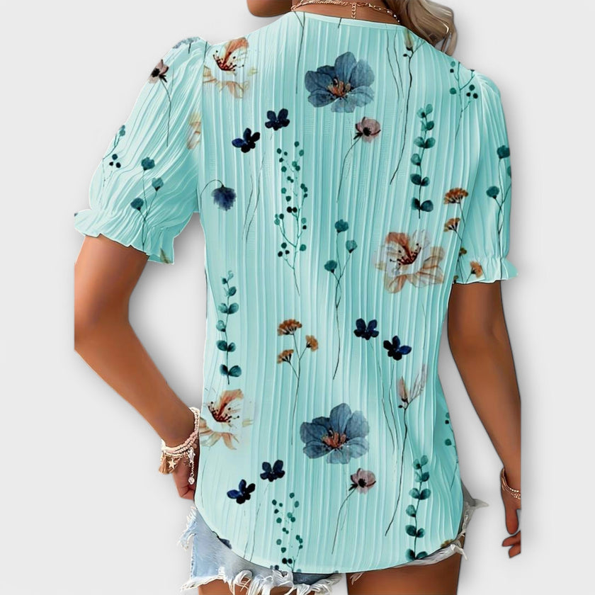 Blusa com decote em V feminino