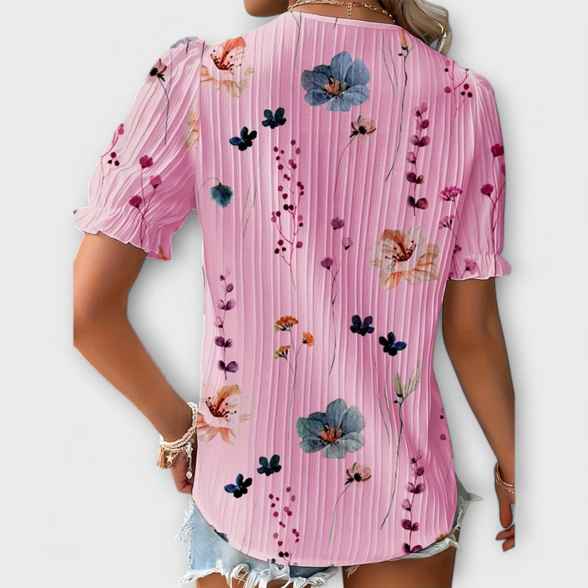 Blusa com decote em V feminino