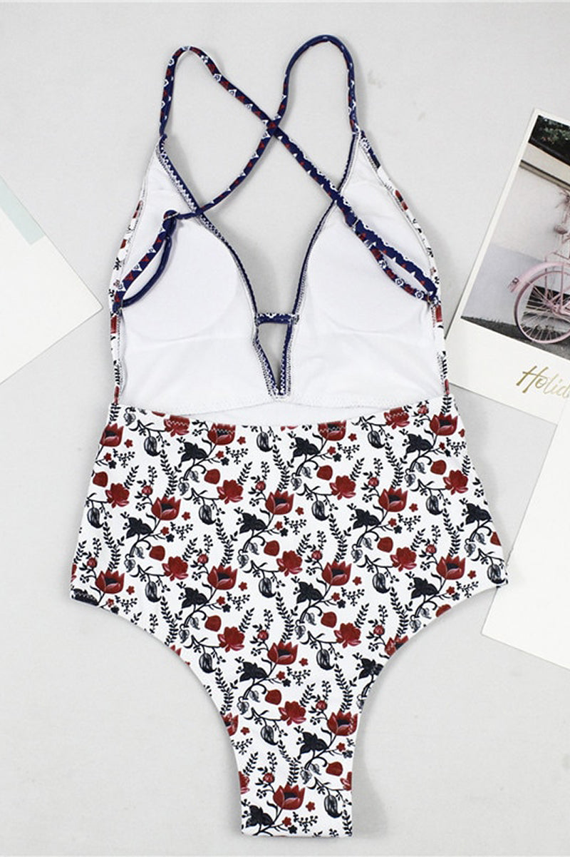 Maiô com Estampa Boho e Decote em V