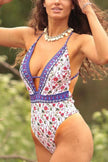 Maiô com Estampa Boho e Decote em V