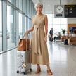 Emilia - Vestido maxi elegante sem mangas e gola redonda