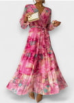 Vestido Floral de Envolver feminino