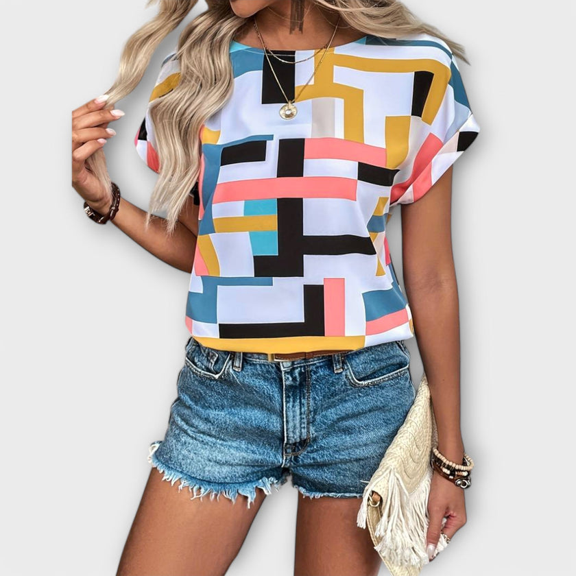 Blusa de manga curta feminino