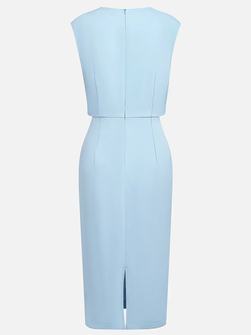 Helena | Vestido Midi Drapeado de Elegância Intemporal