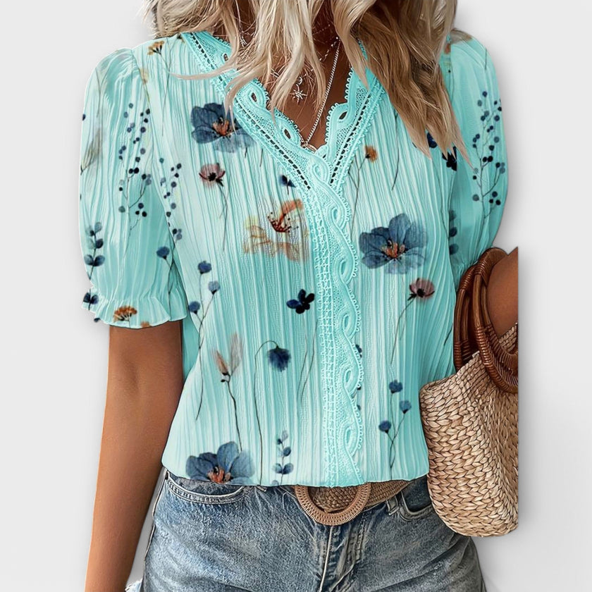 Blusa com decote em V feminino