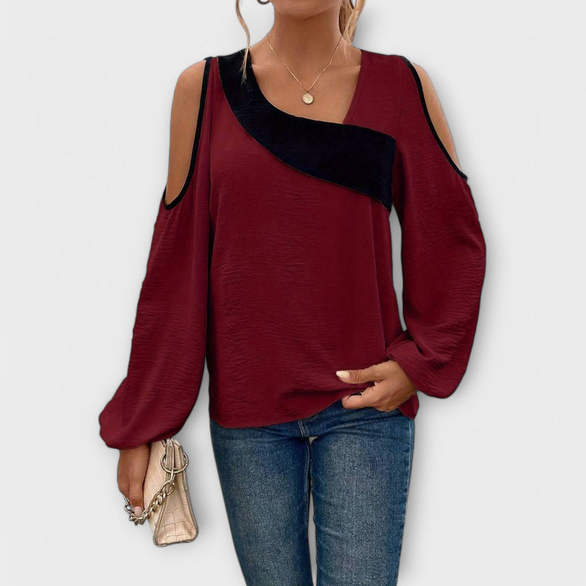 Blusa com decote quadrado feminino