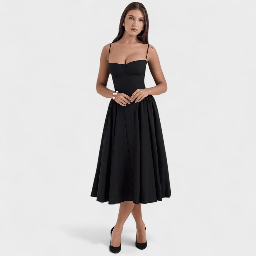O vestido com corset feminino