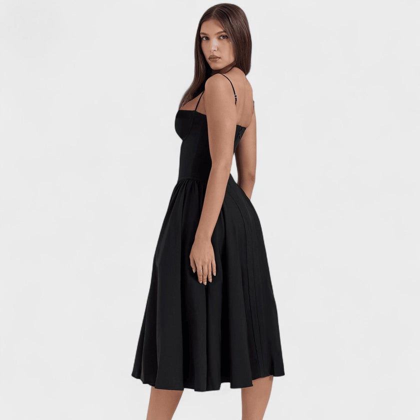 O vestido com corset feminino