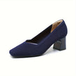 Mirela – Sapatos de salto bloco com linhas minimalistas
