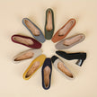 Mirela – Sapatos de salto bloco com linhas minimalistas