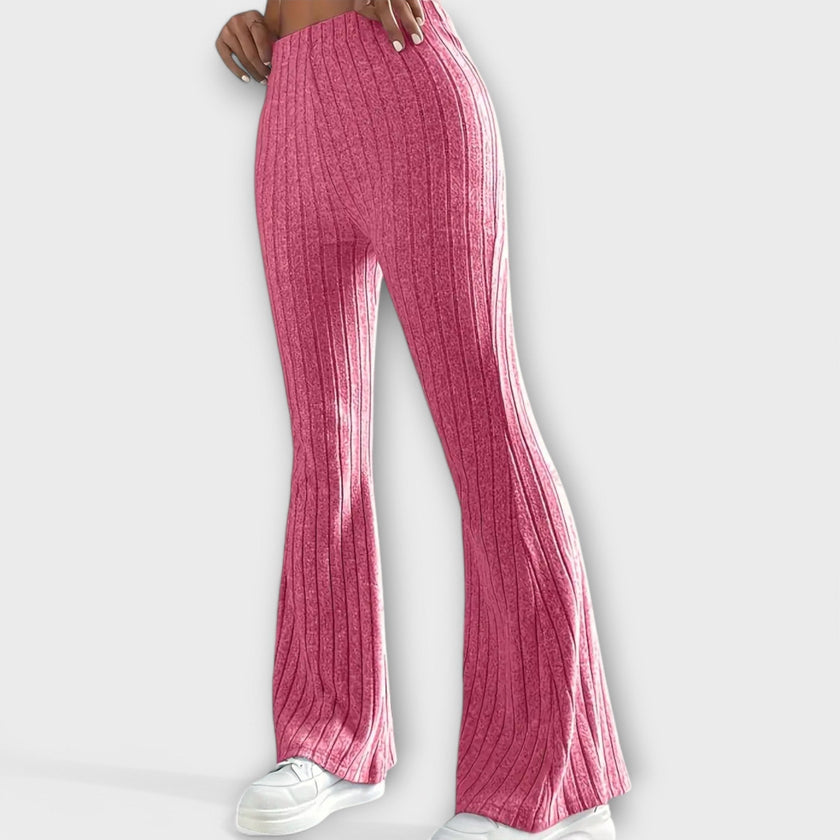 Calças largas com estilo feminino