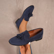 Leandra – Mocassins de camurça com laço