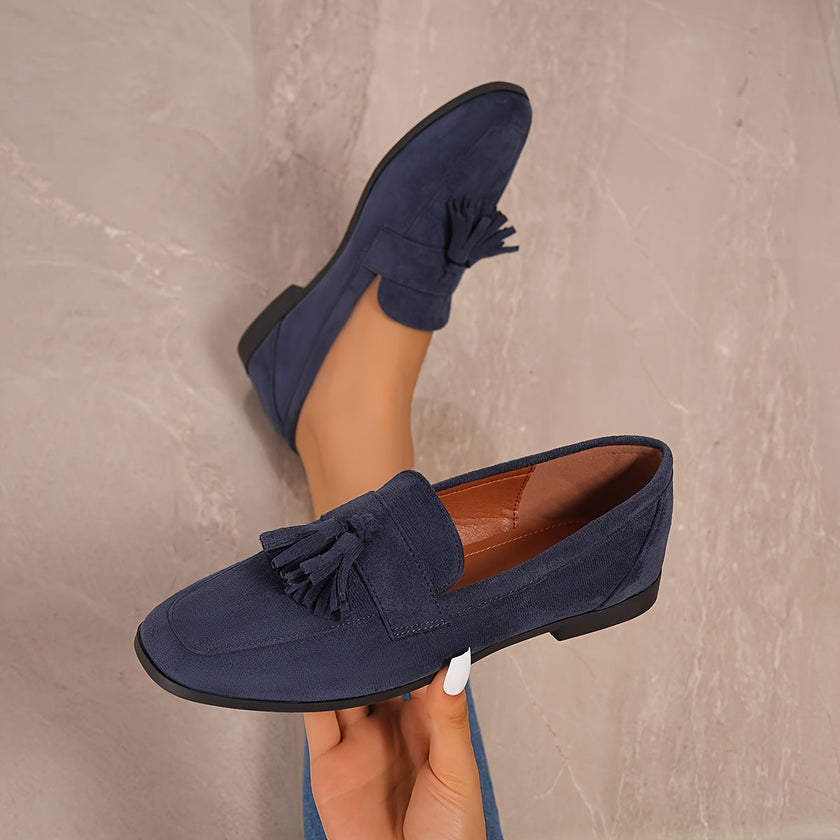 Leandra – Mocassins de camurça com laço