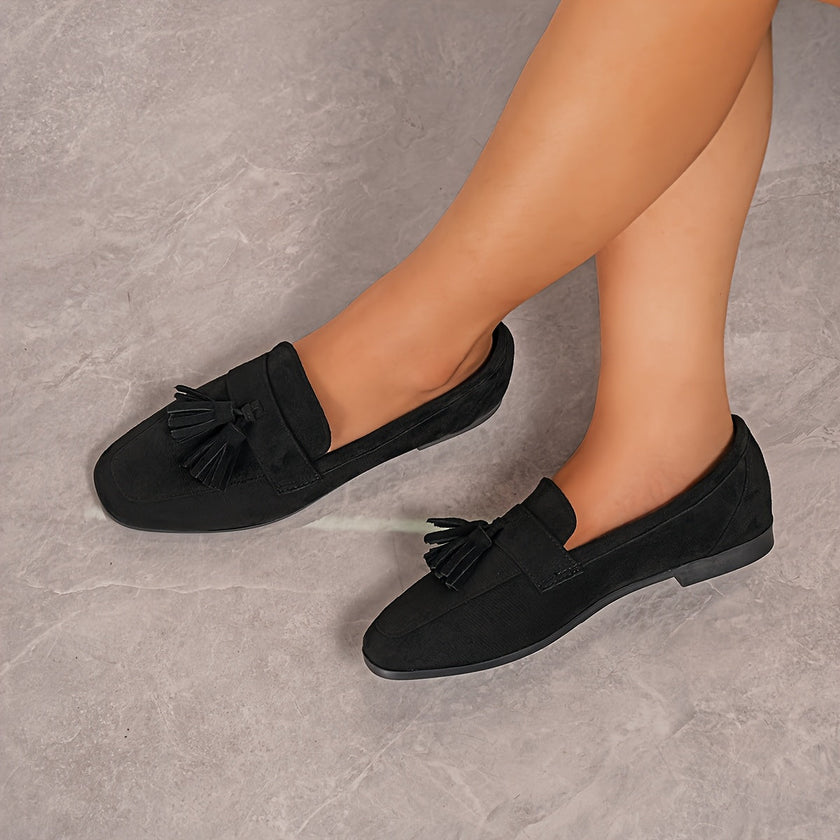Leandra – Mocassins de camurça com laço