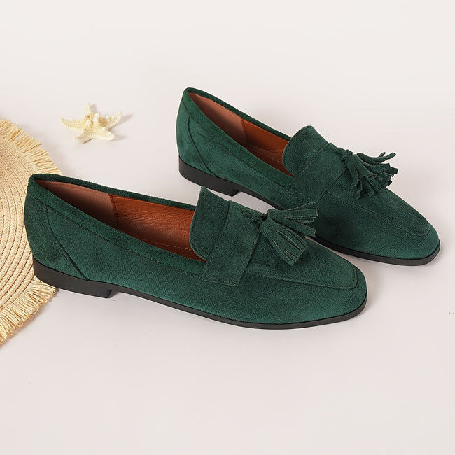 Leandra – Mocassins de camurça com laço