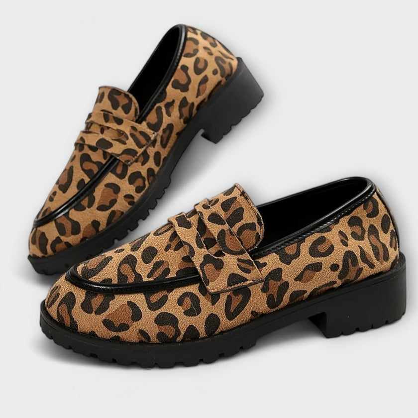 Romina – Mocassins de padrão leopardo