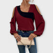 Blusa com decote quadrado feminino