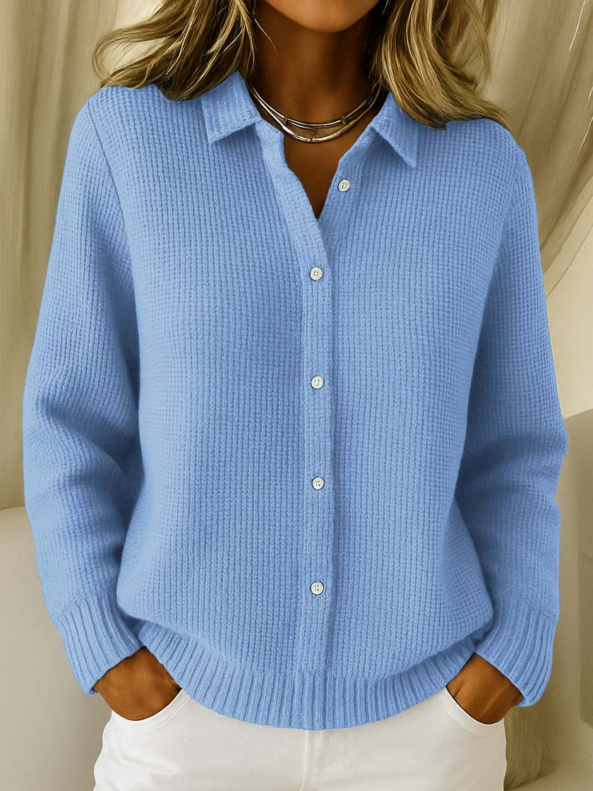 Katrina | Cardigan de malha texturada com botões