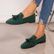 Leandra – Mocassins de camurça com laço