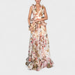 Vestido comprido com folhos feminino
