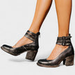 Ivana – Sapatos de pele com fivelas e salto estável