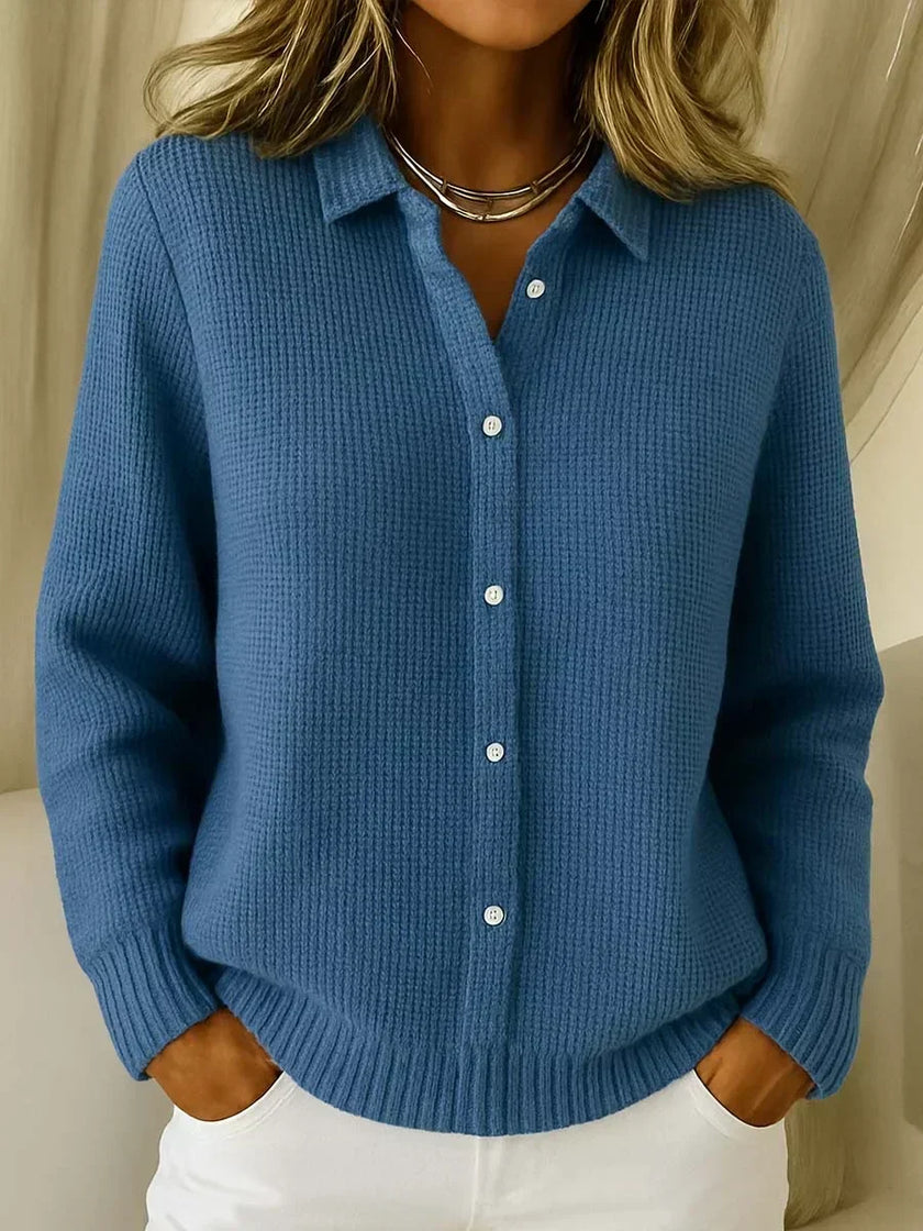 Katrina | Cardigan de malha texturada com botões