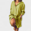 Blusa casual de linho feminino