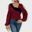 Blusa com decote quadrado feminino