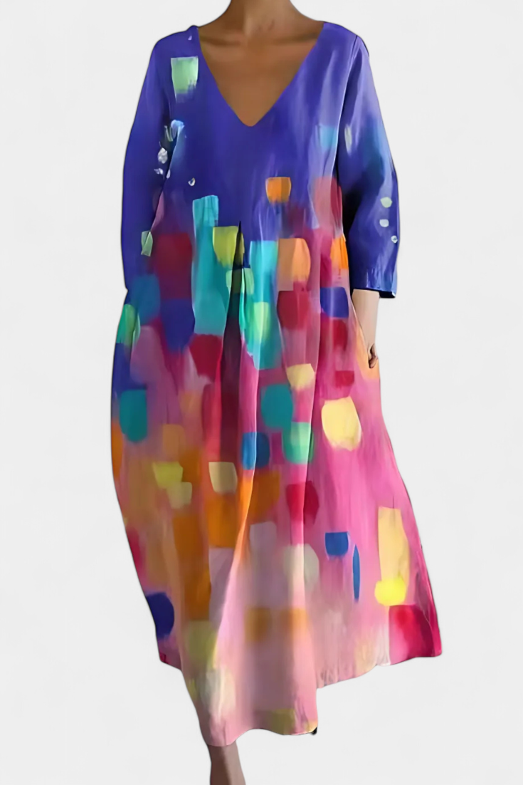 Vestido Fluido com Estampa feminino