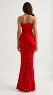 Vestido comprido com corpete feminino