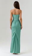 Vestido comprido com corpete feminino