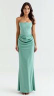Vestido comprido com corpete feminino