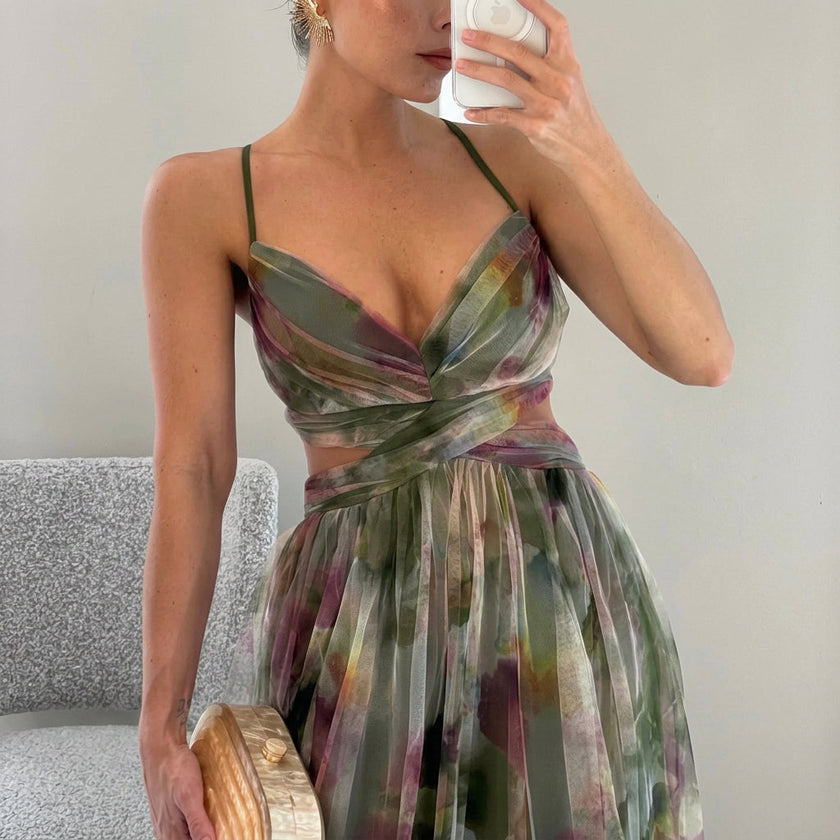 Vestido Maxi Com Estampado Floral feminino