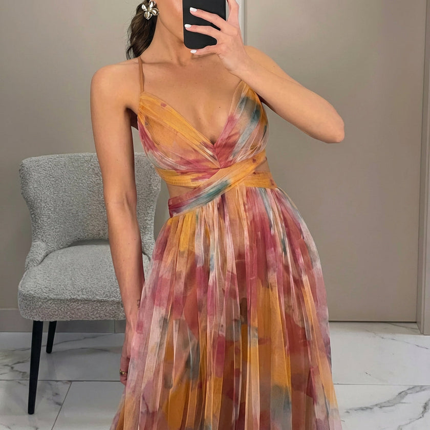 Vestido Maxi Com Estampado Floral feminino